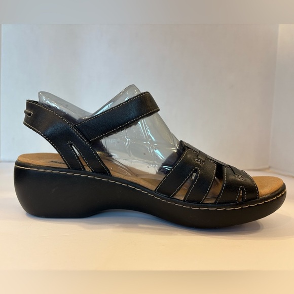 Clarks Delano Nila brown leather open toe sandals size 9 - Picture 5 of 11